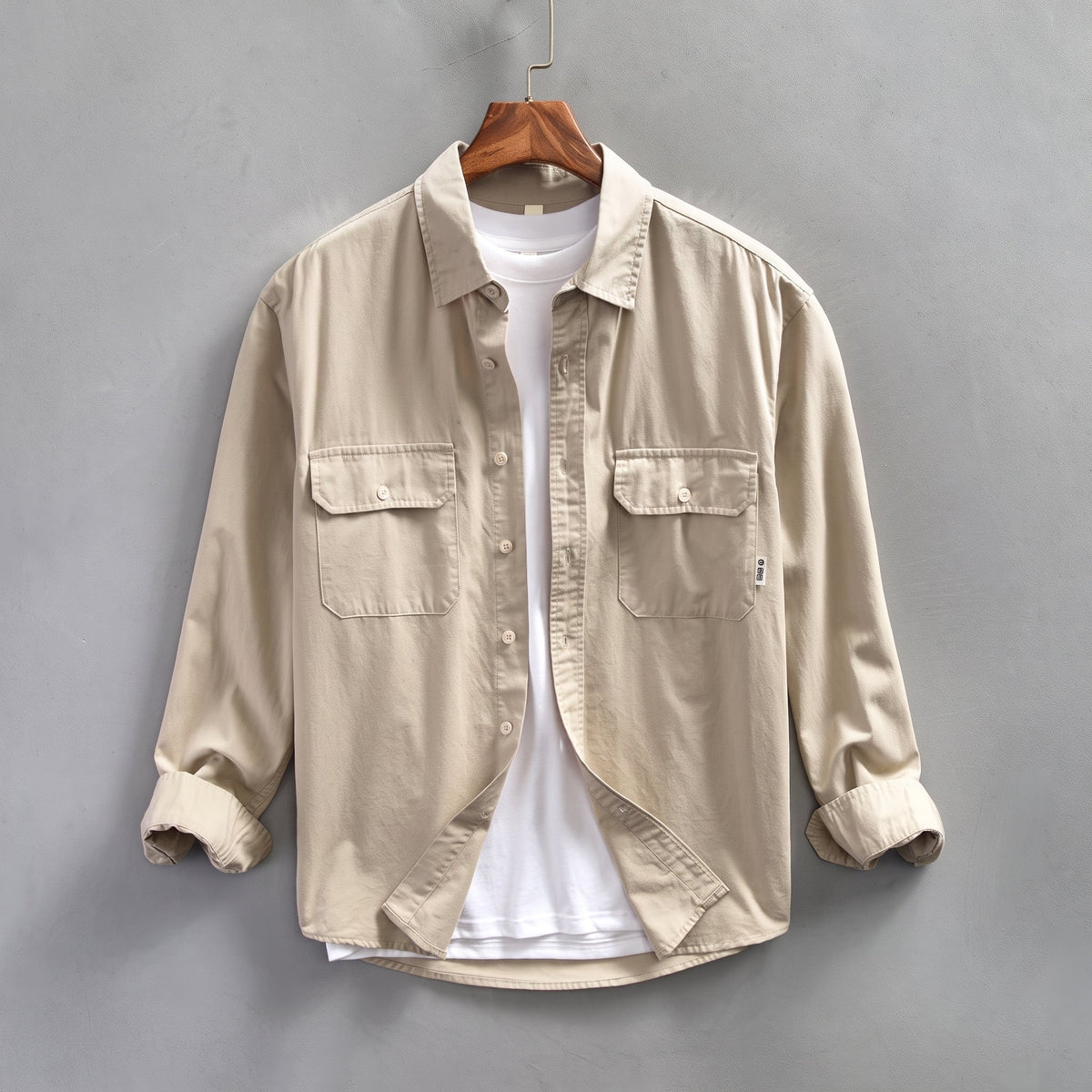 Arthur - Men's Button-Down Dual Flap Chest Pocket Shirt