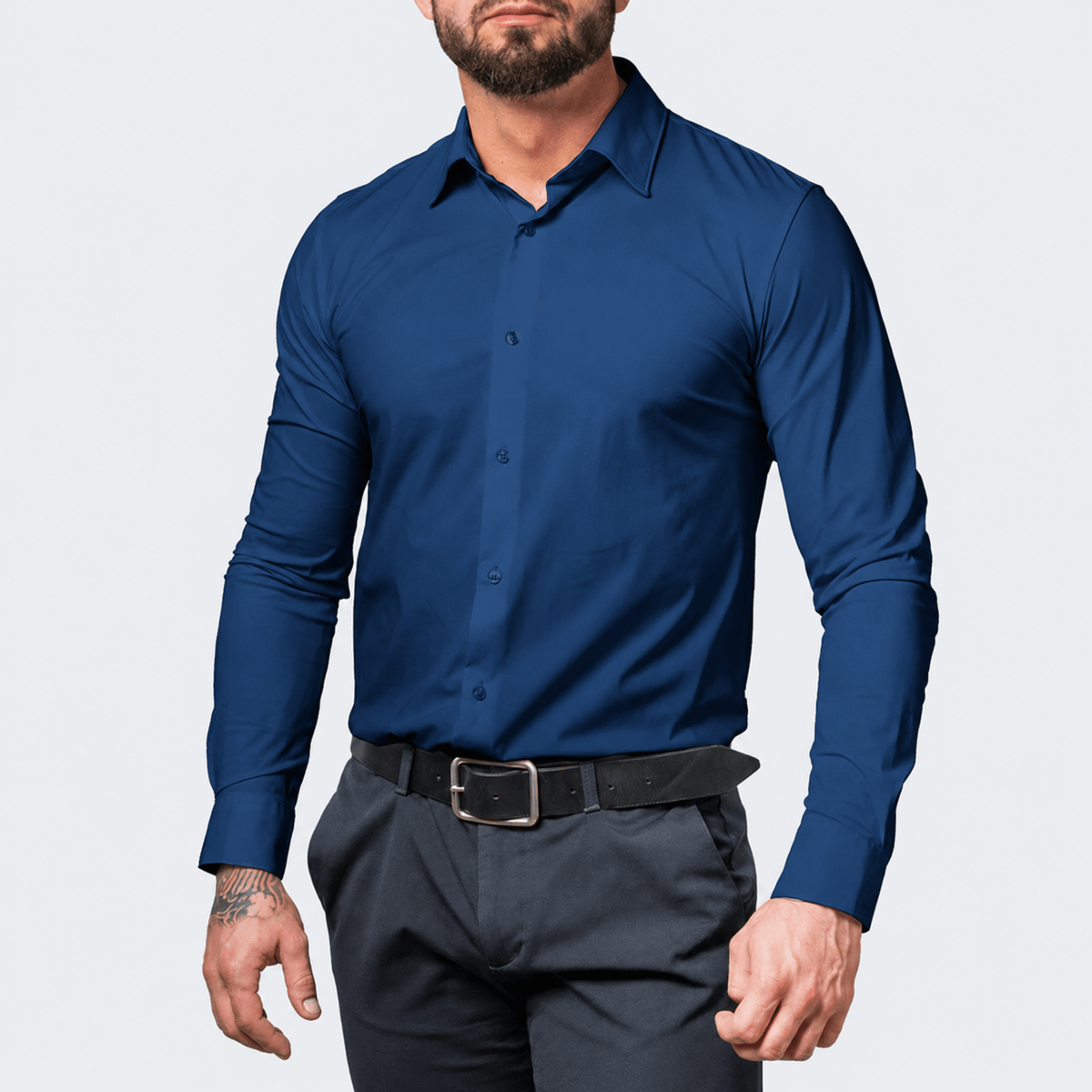 Arthur - Men's Slim Fit Long Sleeve Collar Shirt