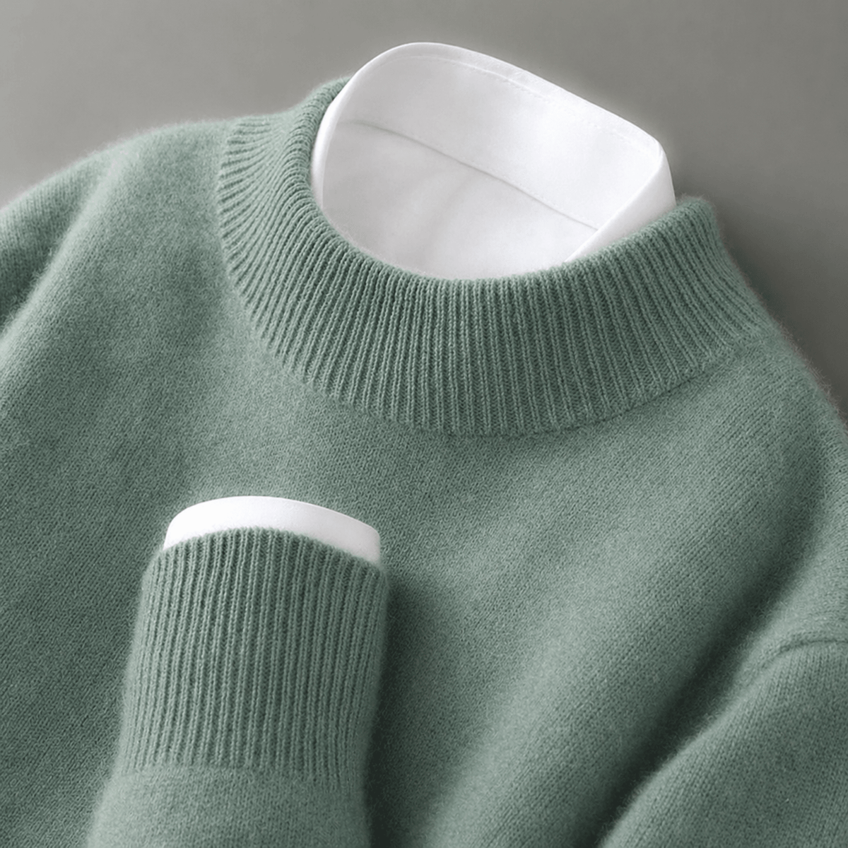 Charlotte - Women's Mock Neck Ribbed Knit Sweater