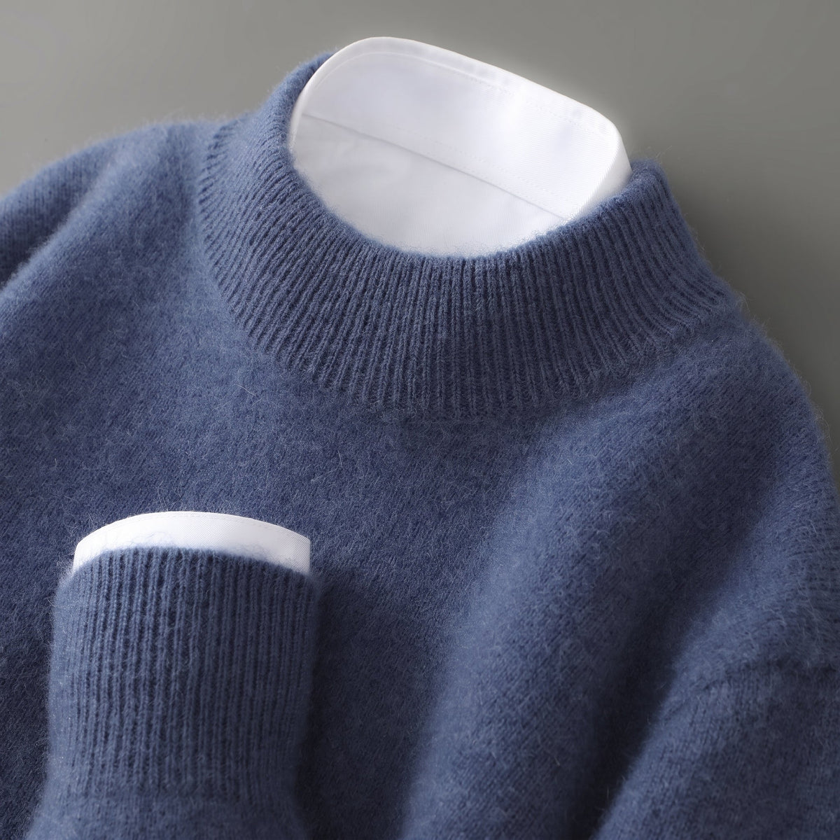 Charlotte - Women's Mock Neck Ribbed Knit Sweater