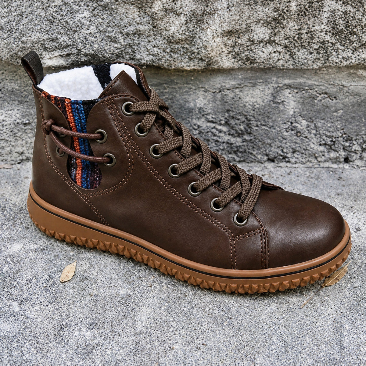 Emma - Women's Lace-Up Ankle Boots with Rope Lace Detail