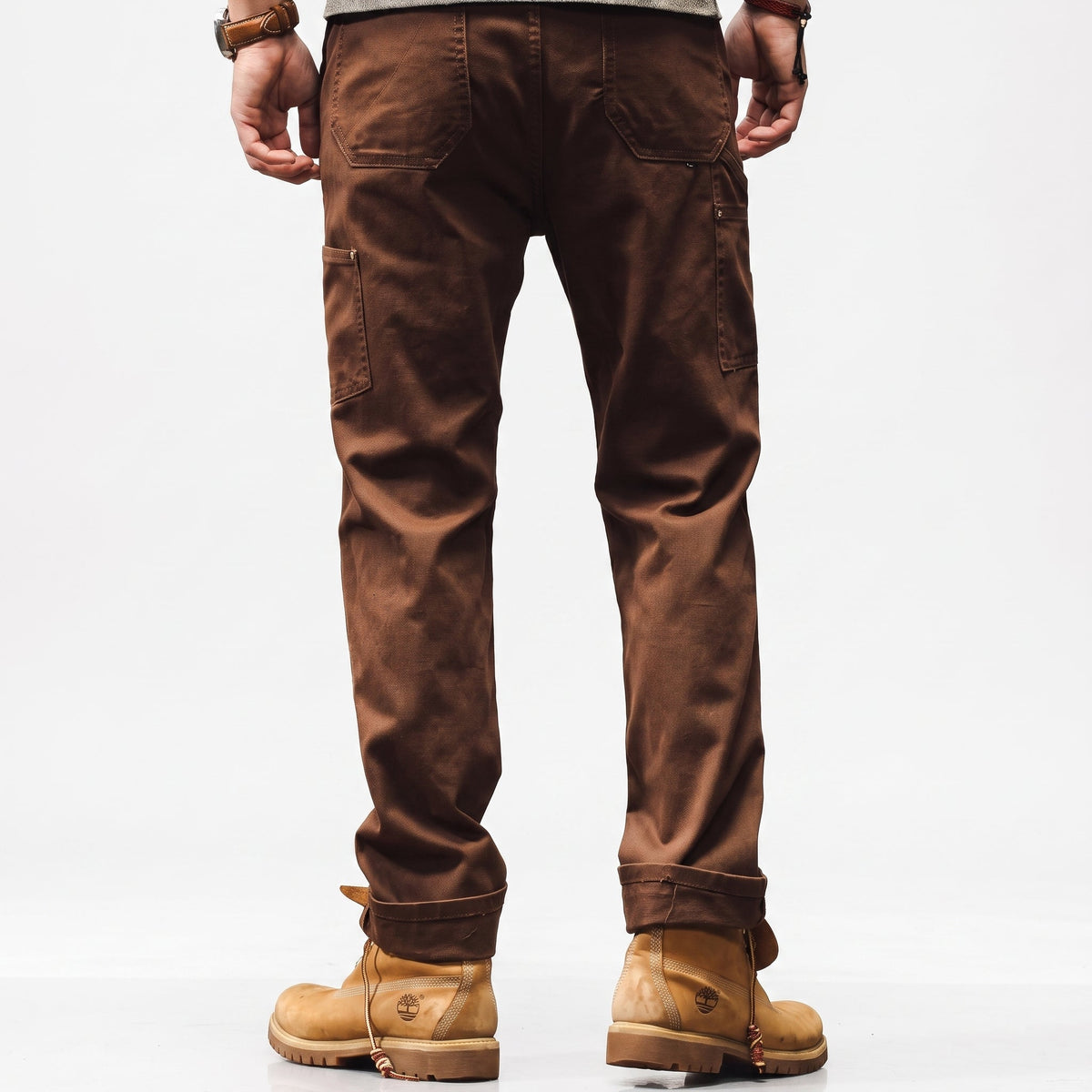 George - Men's Straight Leg Cargo Utility Pants with Rivet Details