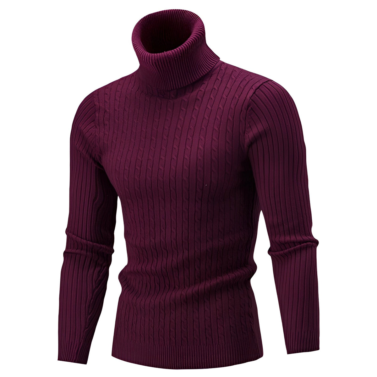 Henrik - Men's Cable Knit Turtleneck Sweater