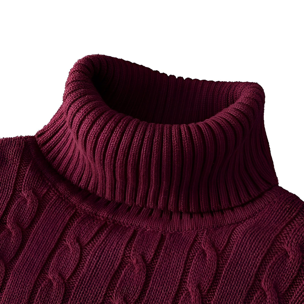Henrik - Men's Cable Knit Turtleneck Sweater