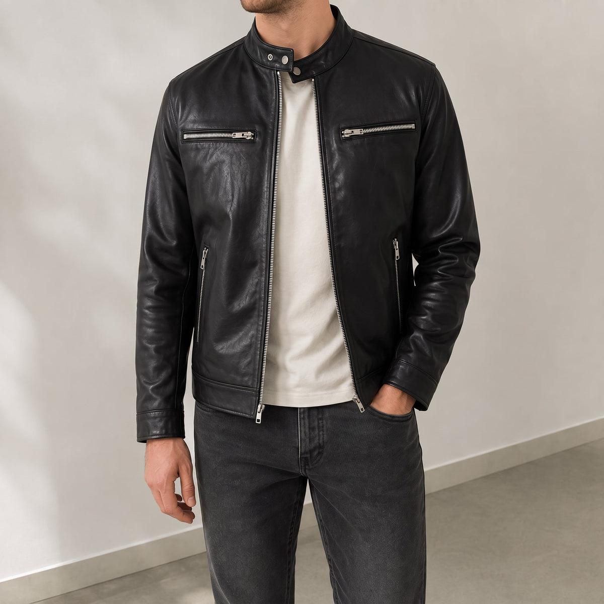 James - Men's Outer Jacket with Zip Pockets
