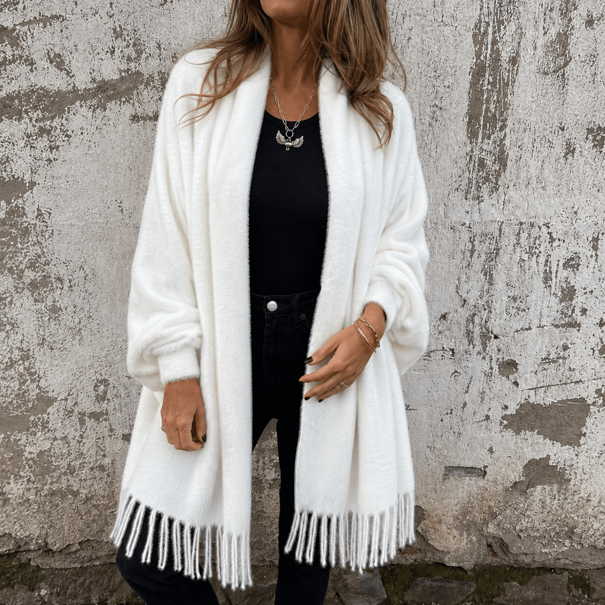 Olivia - Women's Oversized Open Front Wrap Cardigan