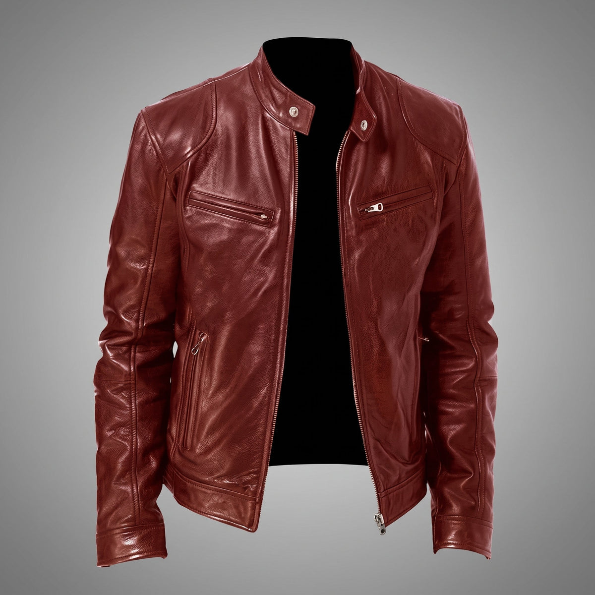Siegfried - Men's Band Collar Transitional Multi-Pocket Jacket