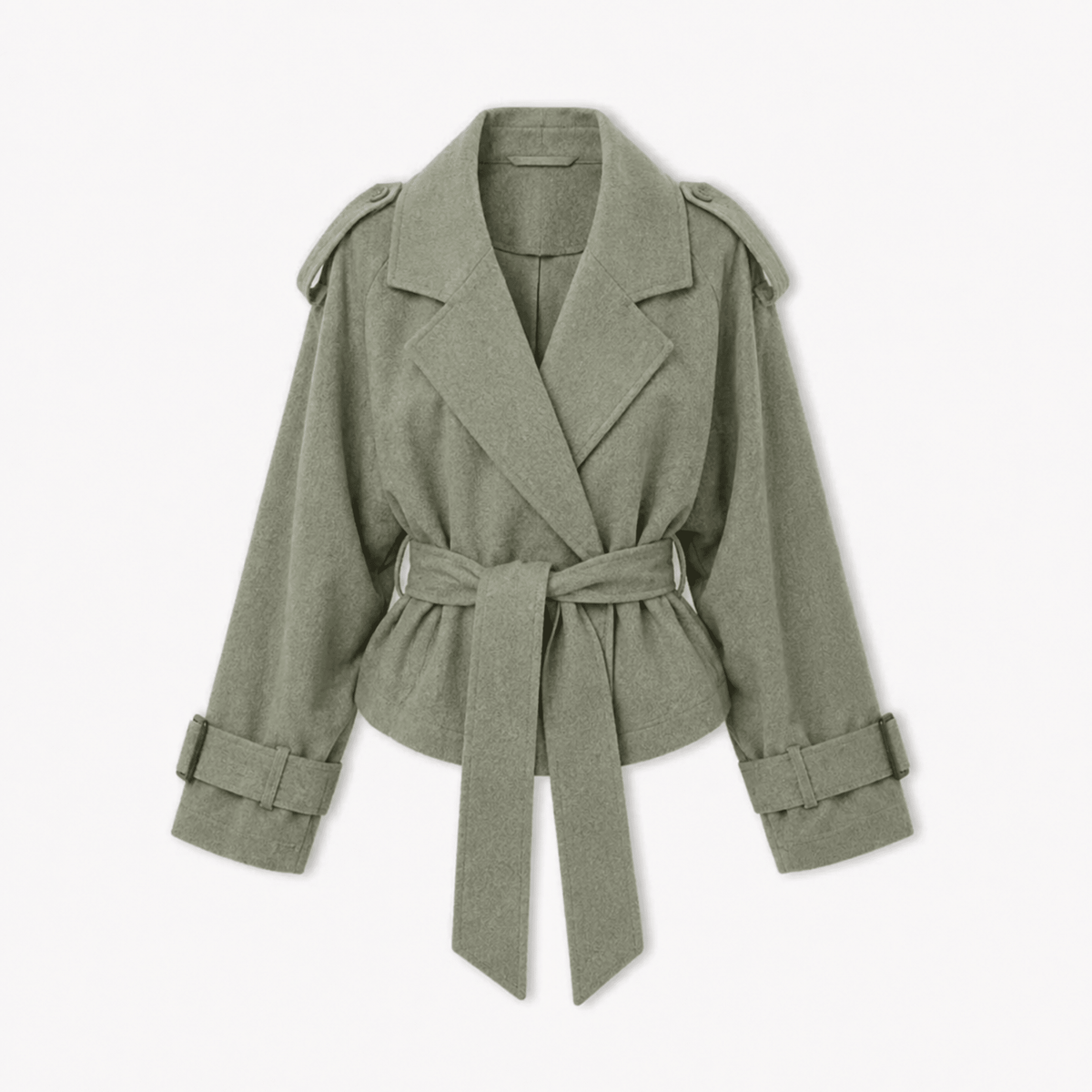 Sophie - Women's Belted Trench Coat with Shoulder Tabs