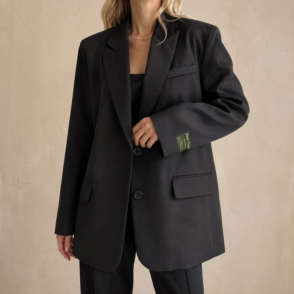 Sophie - Women's Oversized Double-Breasted Blazer with Notched Lapel