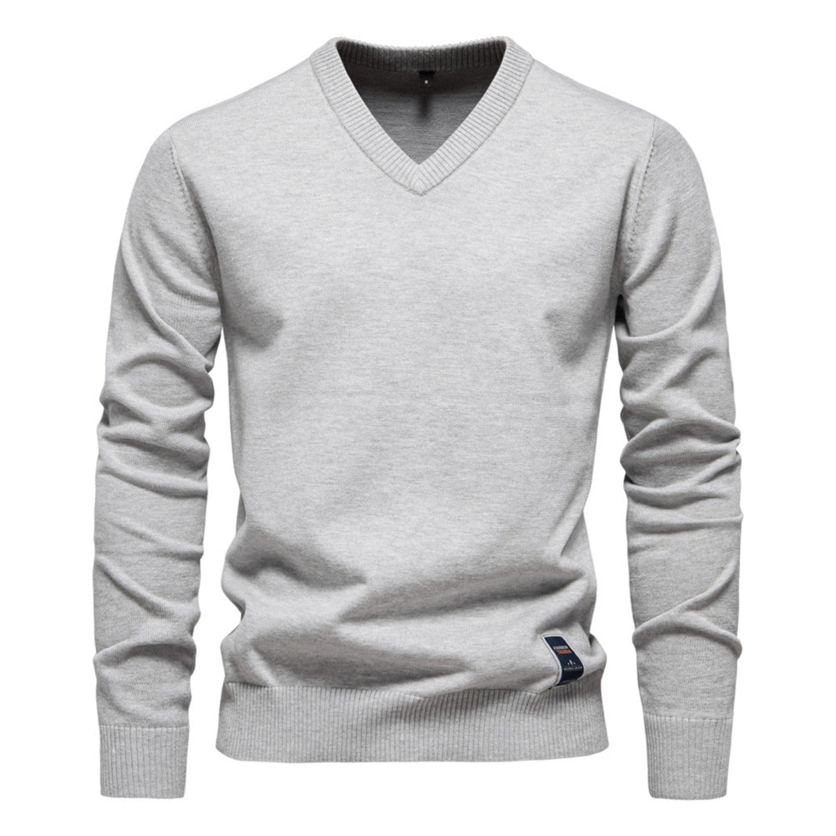 Thomas - Men's Slim Fit V-Neck Sweater with Ribbed Trim