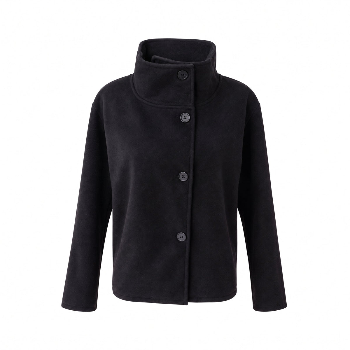Charlotte - Women's Boxy Cropped Funnel Neck Coat