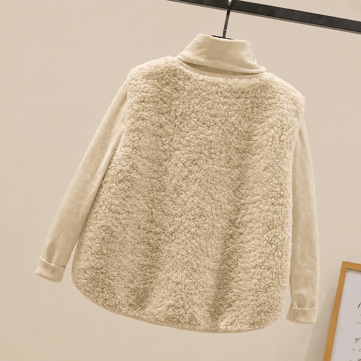 Charlotte - Women's Cropped Collarless Teddy Vest