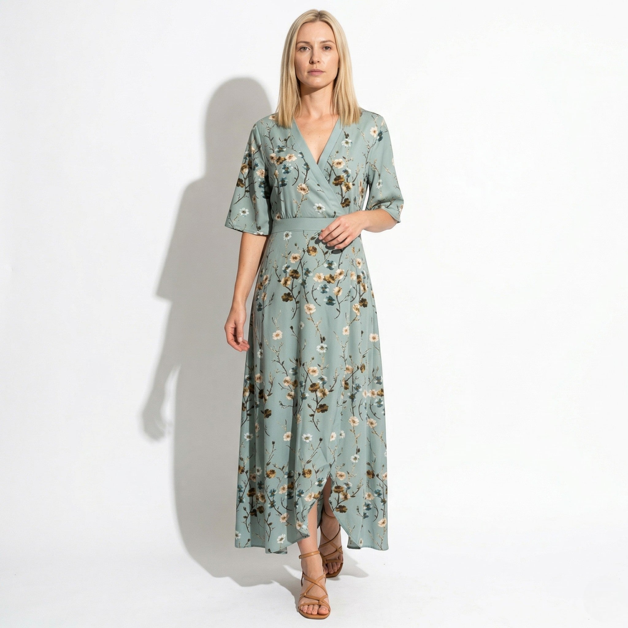 Charlotte - Women's Summer Print Wrap Maxi Dress