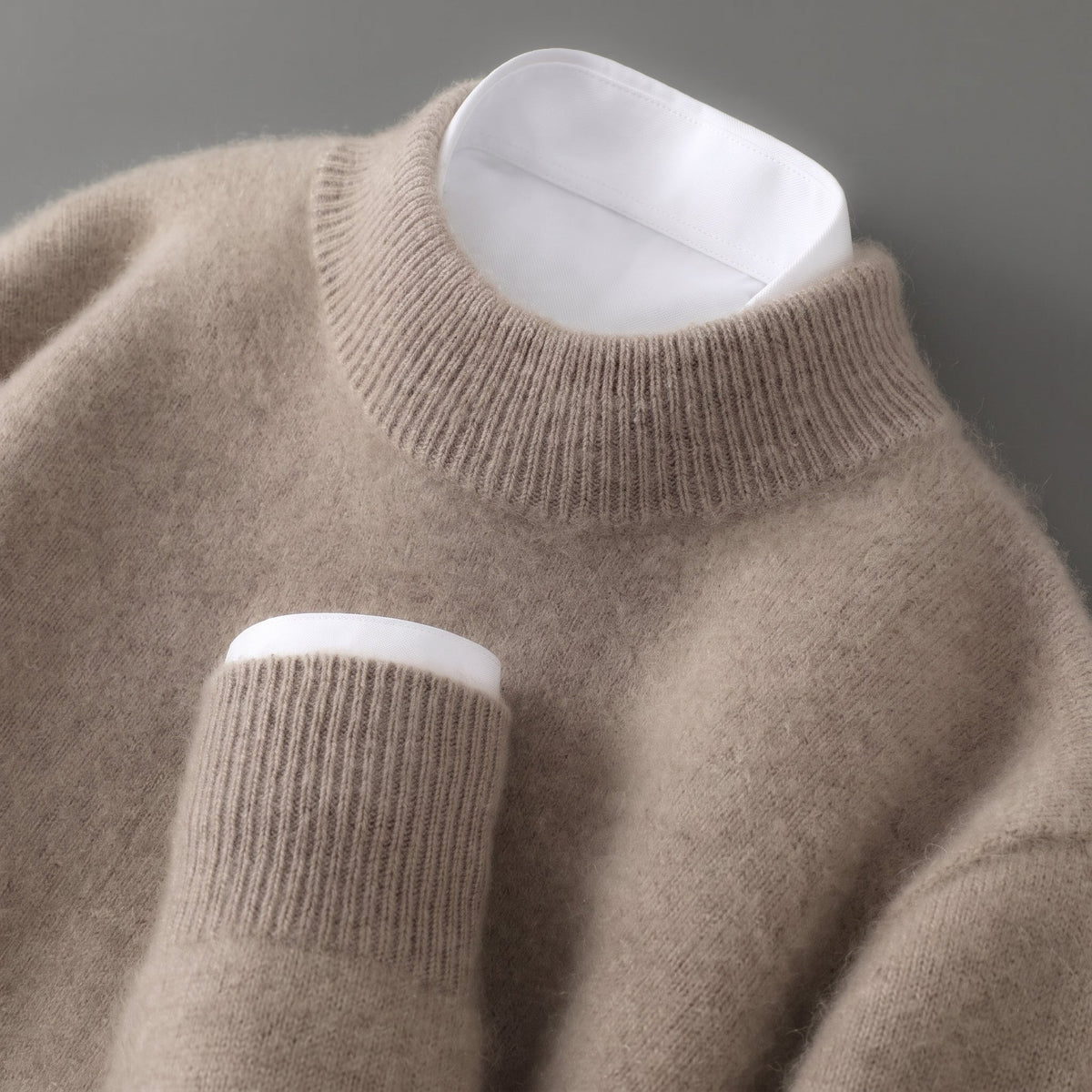 Charlotte - Women's Mock Neck Ribbed Knit Sweater