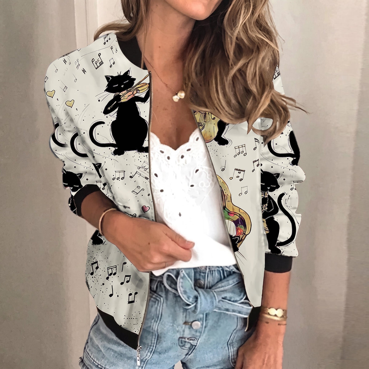 Charlotte - Women's Relaxed Fit Lightweight Printed Jacket