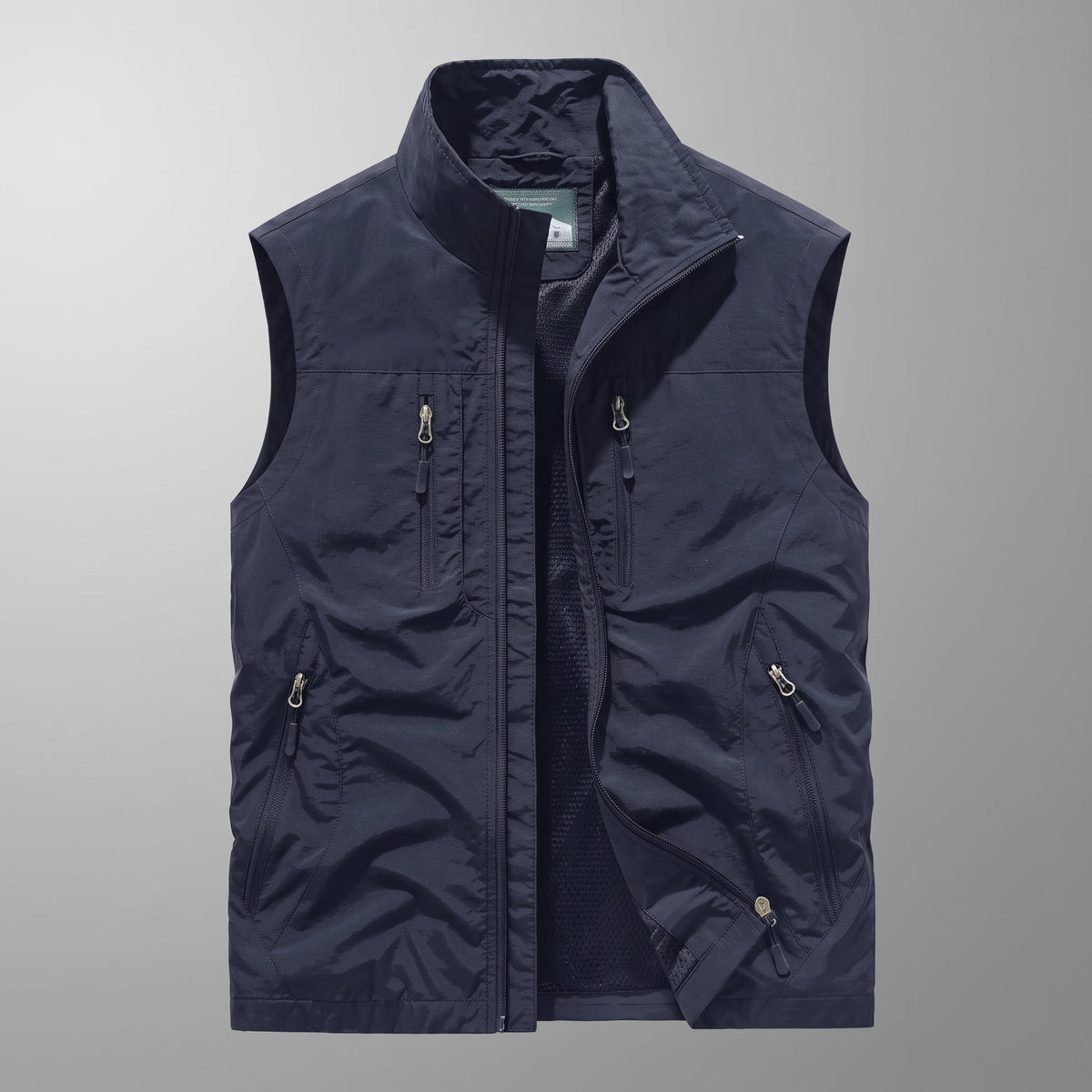 Dieter - Men's Stand Collar Multi-Pocket Transitional Vest