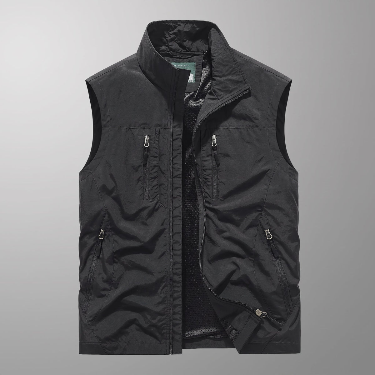 Dieter - Men's Stand Collar Multi-Pocket Transitional Vest