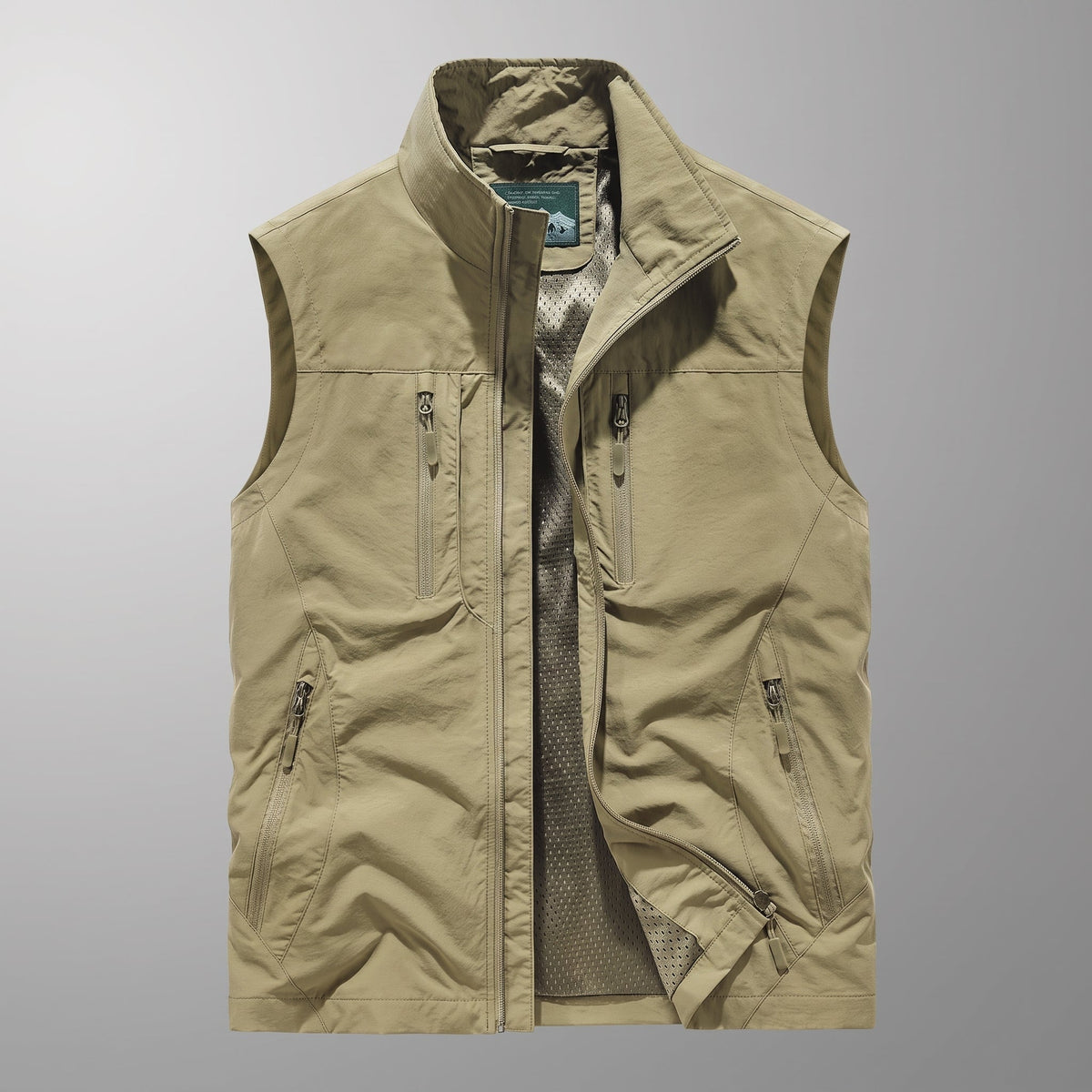 Dieter - Men's Stand Collar Multi-Pocket Transitional Vest