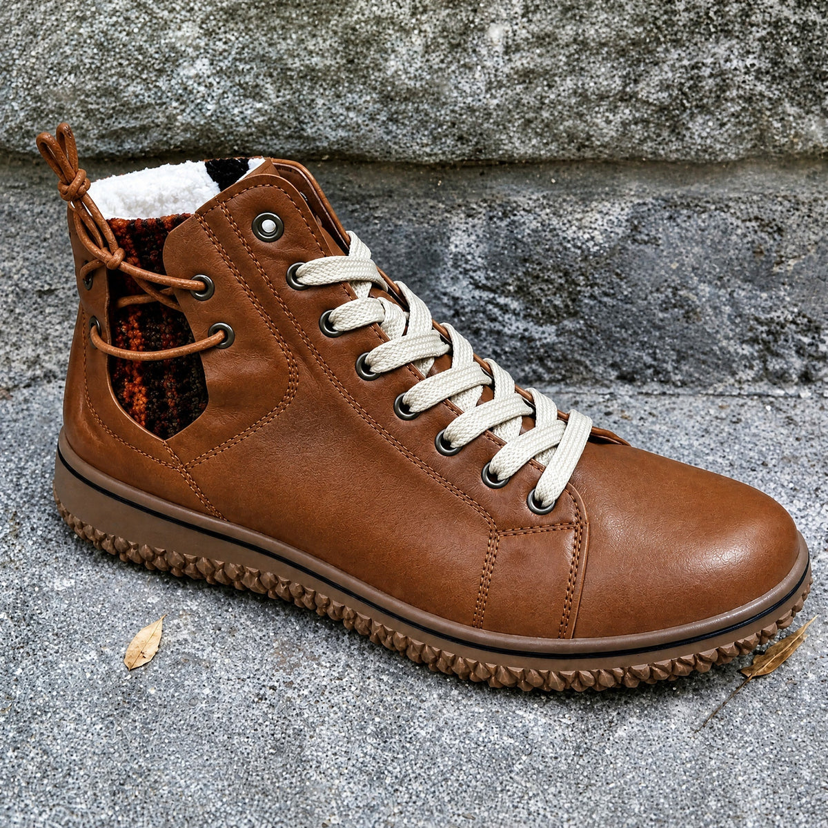 Emma - Women's Lace-Up Ankle Boots with Rope Lace Detail