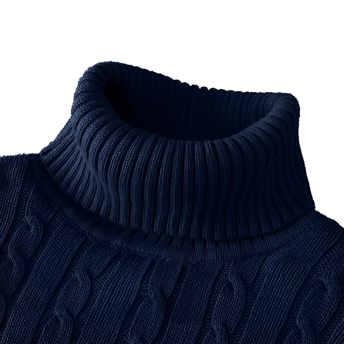 Henrik - Men's Cable Knit Turtleneck Sweater