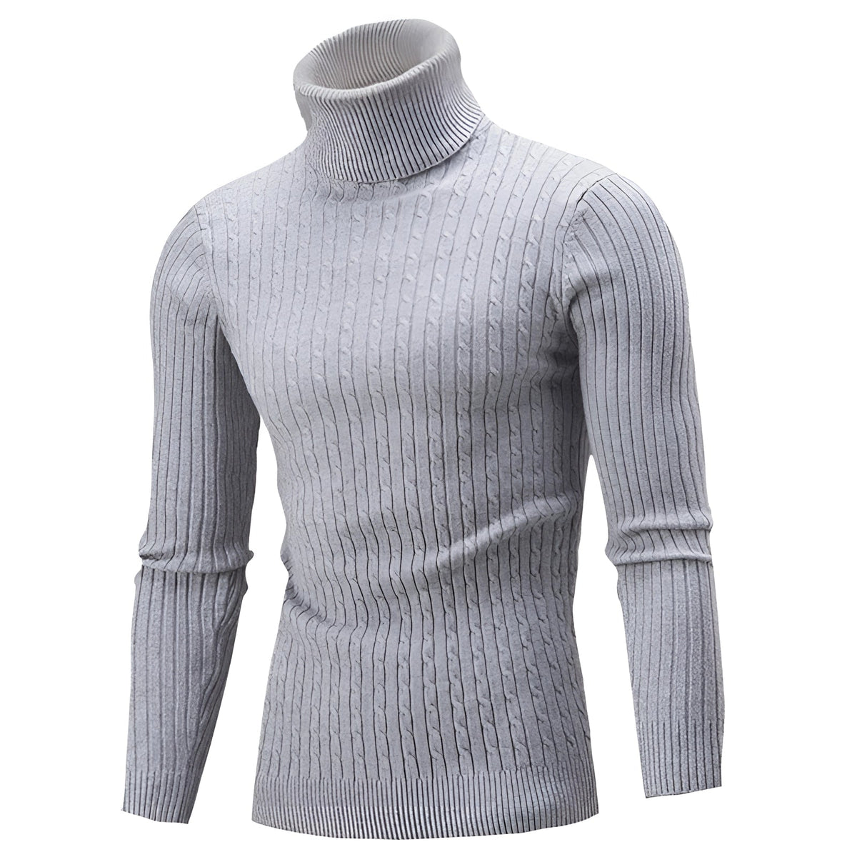 Henrik - Men's Cable Knit Turtleneck Sweater