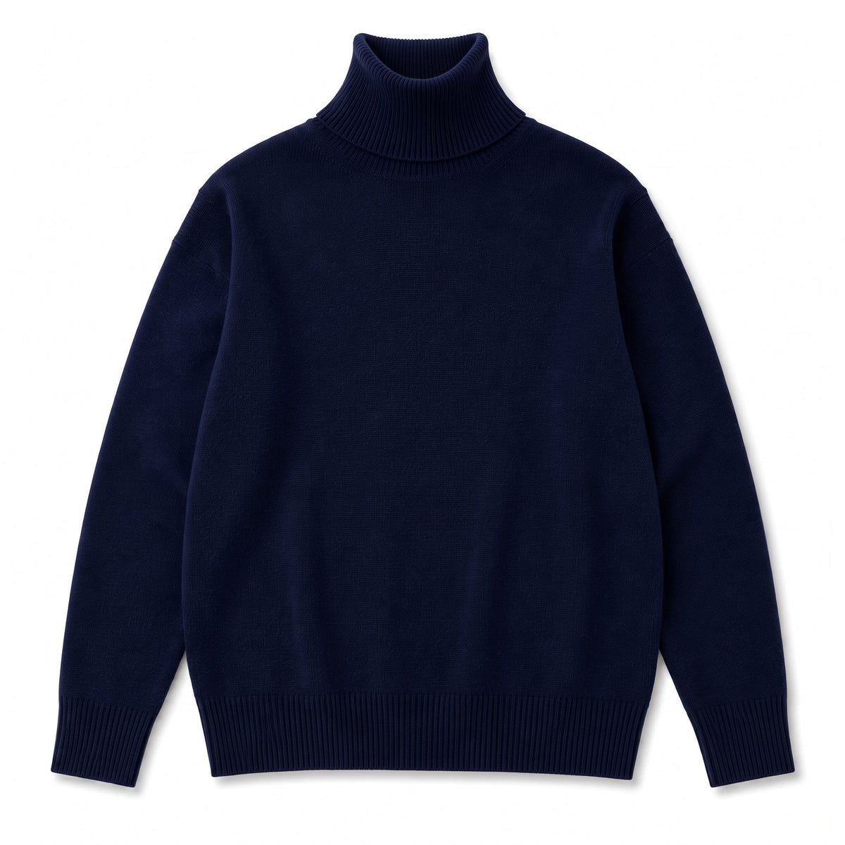 Isabella - Women's Oversized High-Neck Knit Sweater with Ribbed Cuffs