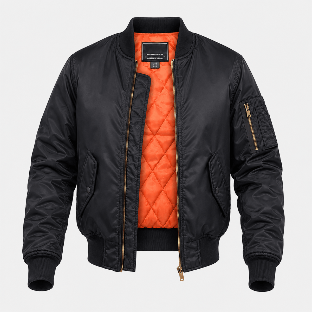 James - Men's MA-1 Style Bomber Jacket with Arm Pocket