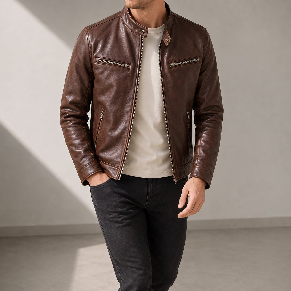 James - Men's Outer Jacket with Zip Pockets