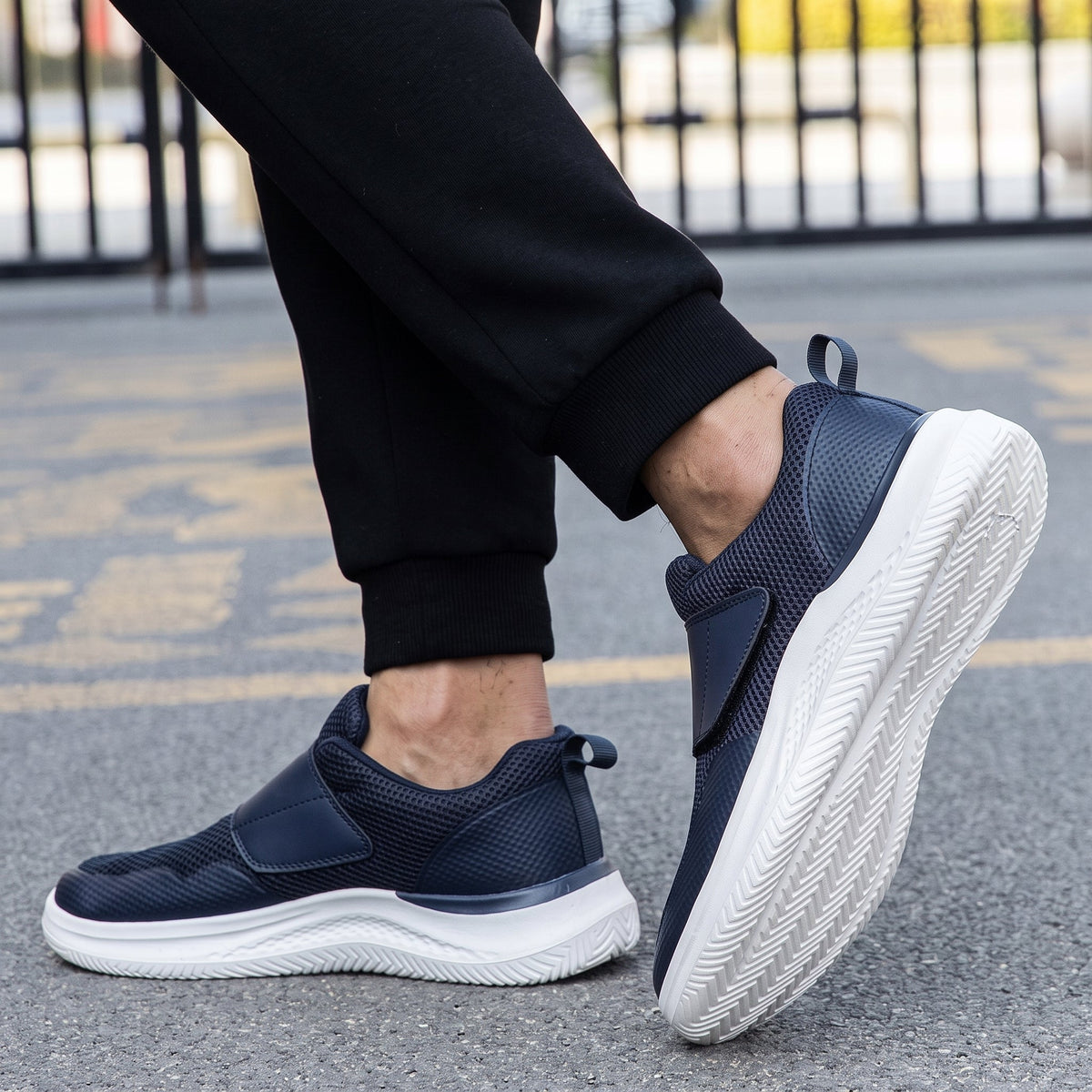 Jonas - Men's Orthopedic Wide Fit Sneakers with Adjustable Velcro Strap
