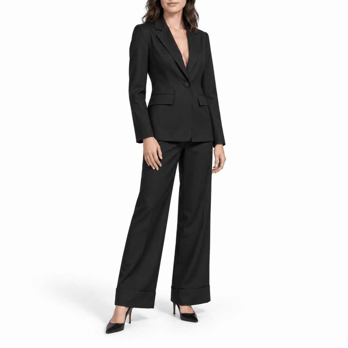 Klara - Women's Tailored Blazer Trouser Set with Peak Lapel