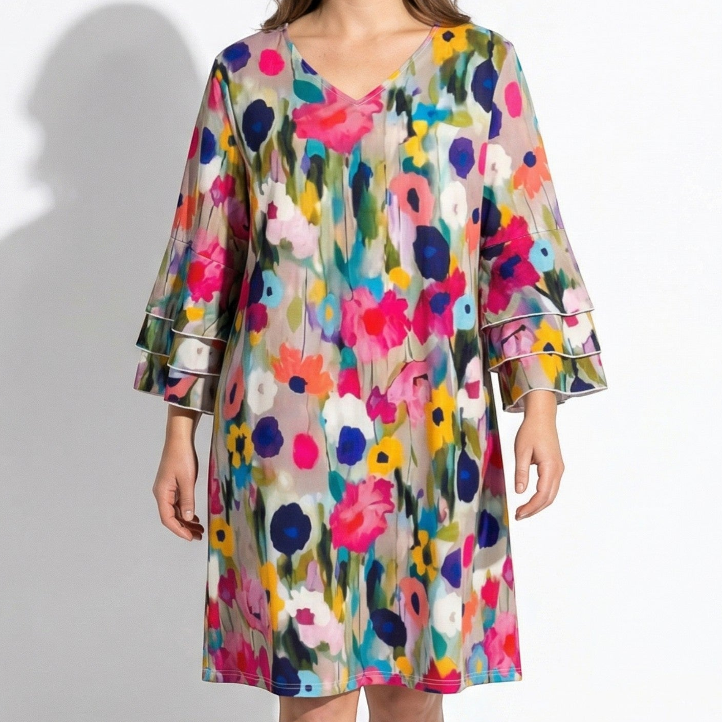 Lila - Women's Summer Floral Print Mini Dress
