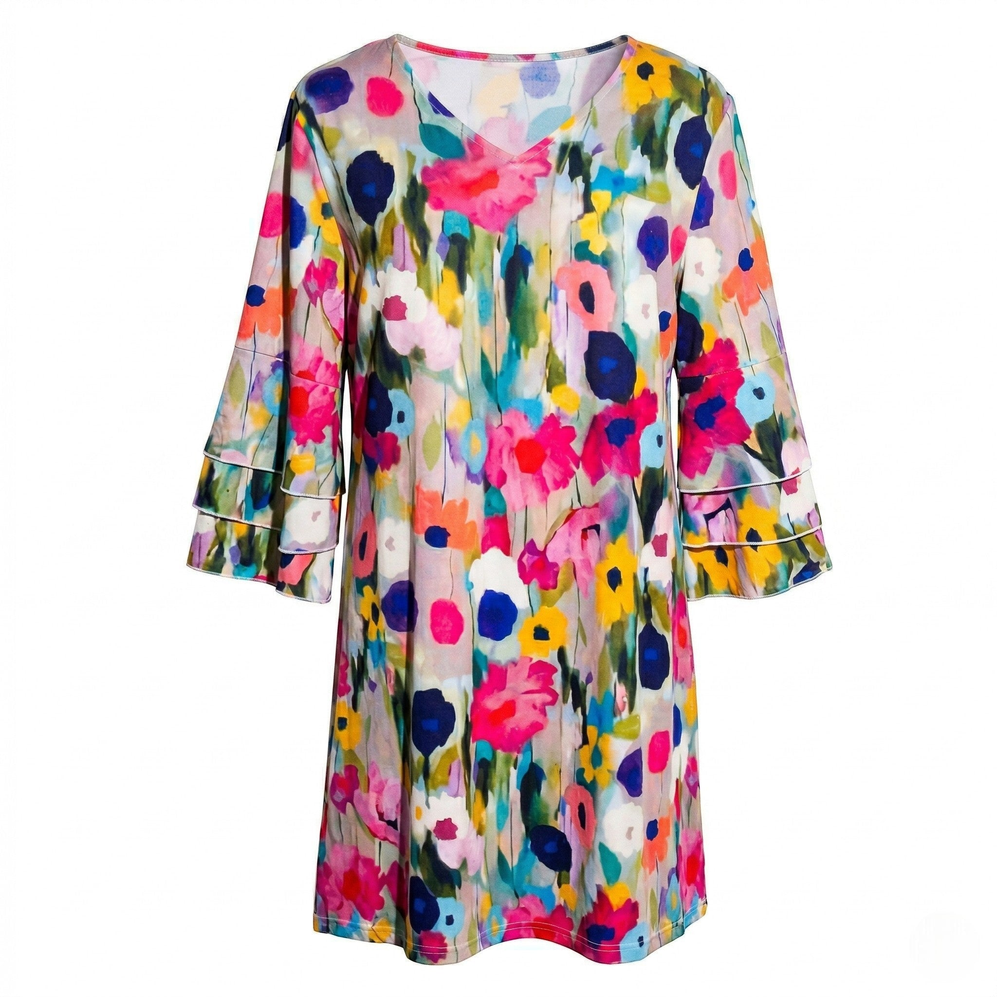 Lila - Women's Summer Floral Print Mini Dress