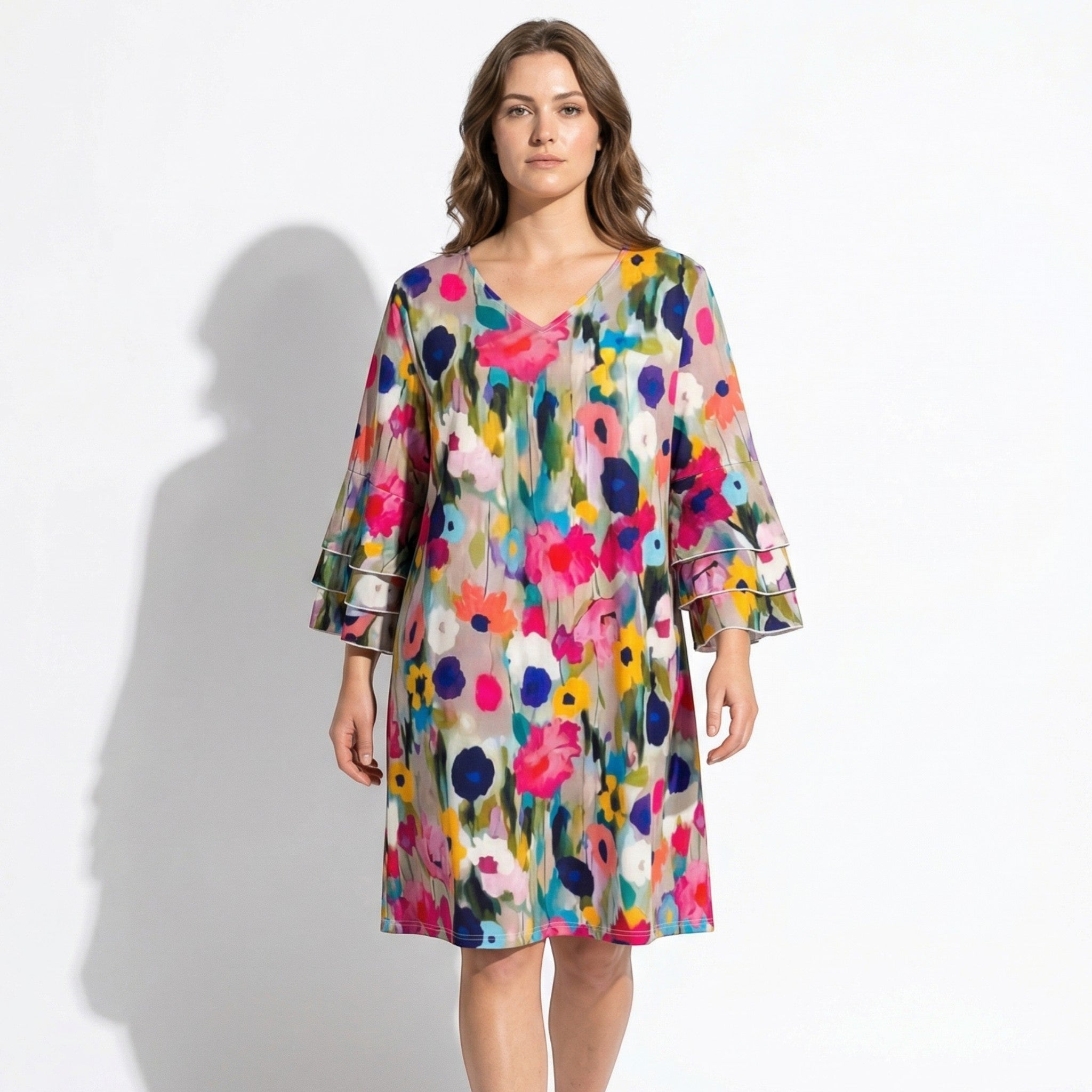 Lila - Women's Summer Floral Print Mini Dress