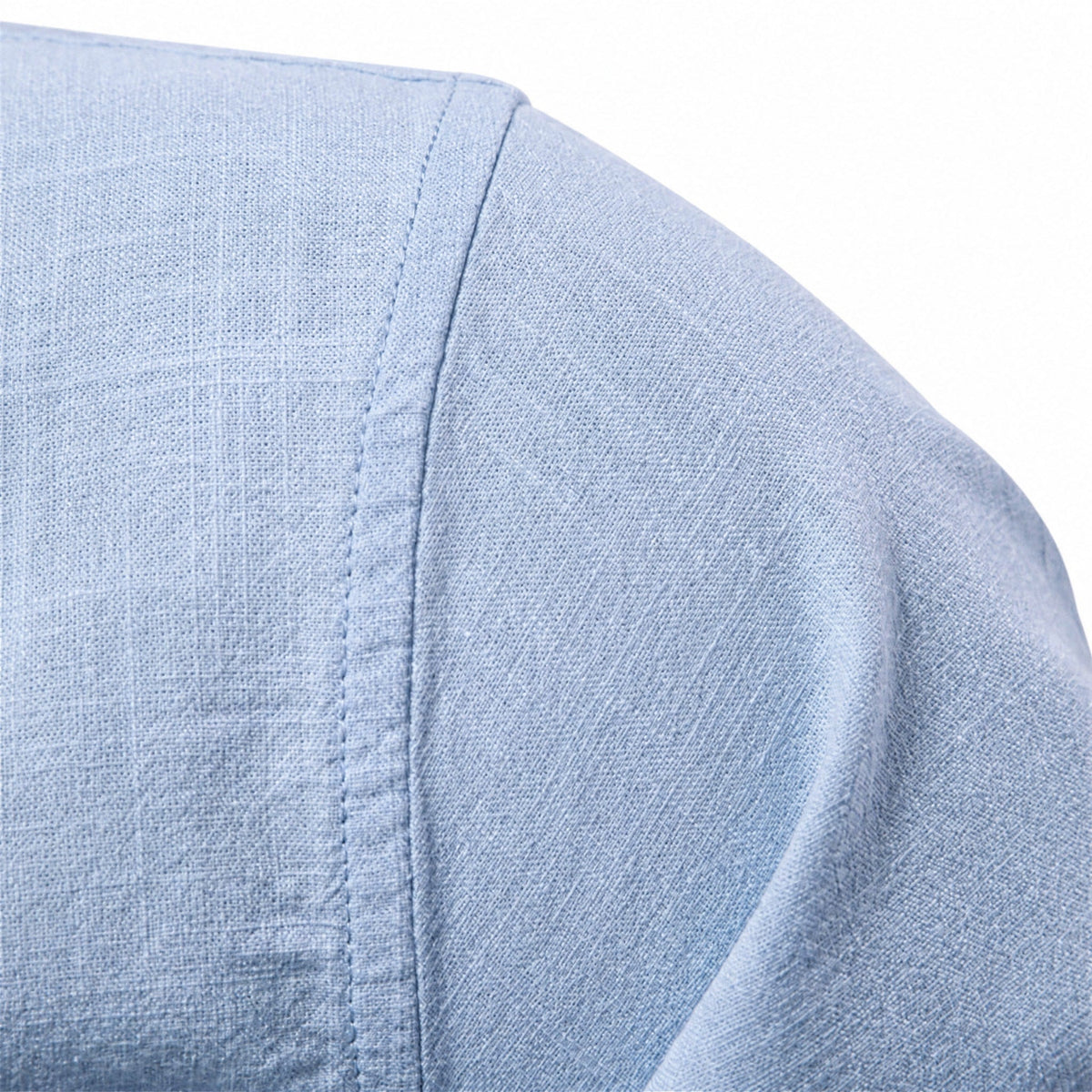Marcus - Men's Mandarin Collar Button-Down Shirt with Contrast Trim