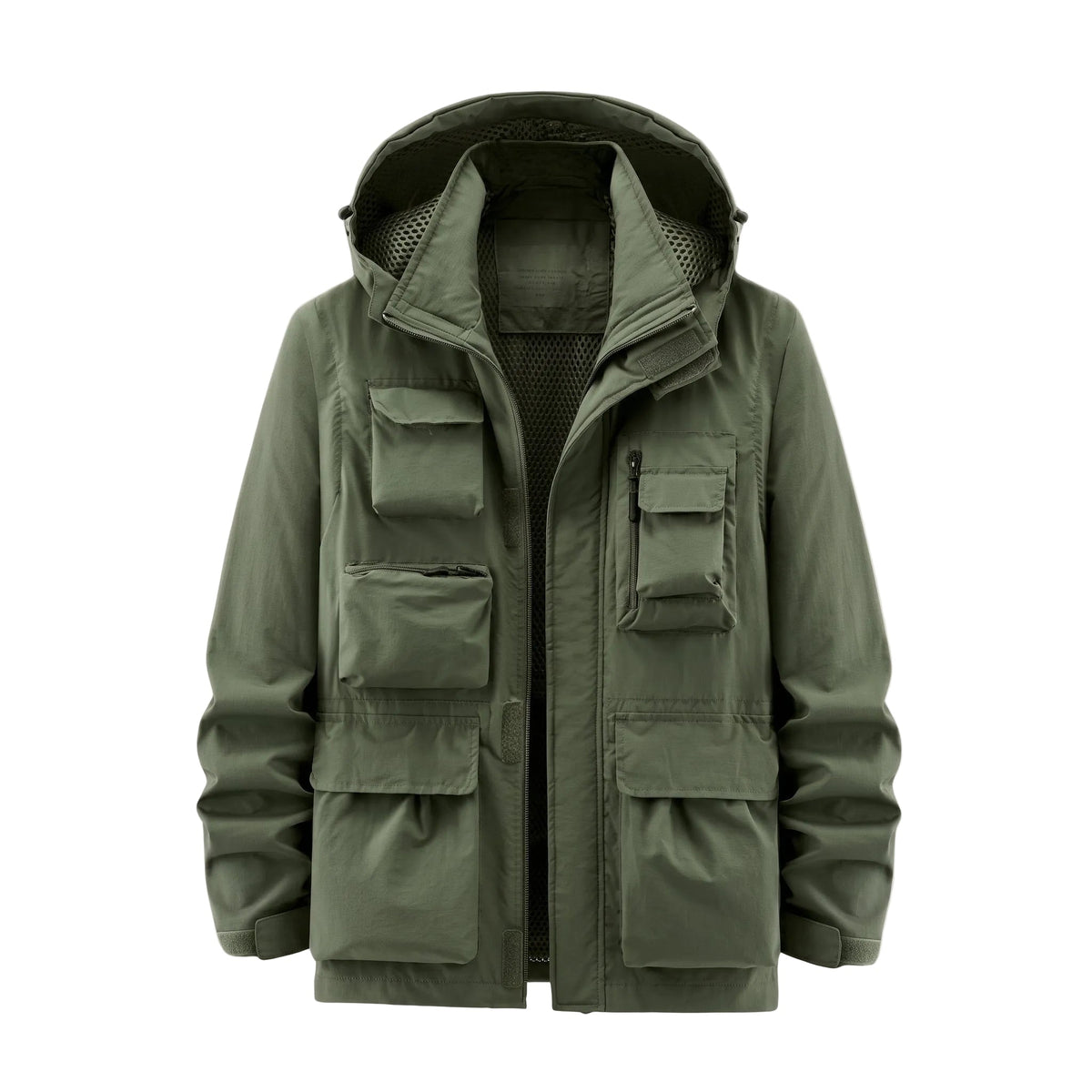Marcus - Men's Multi-Pocket Hooded Utility Jacket with Zip Closure