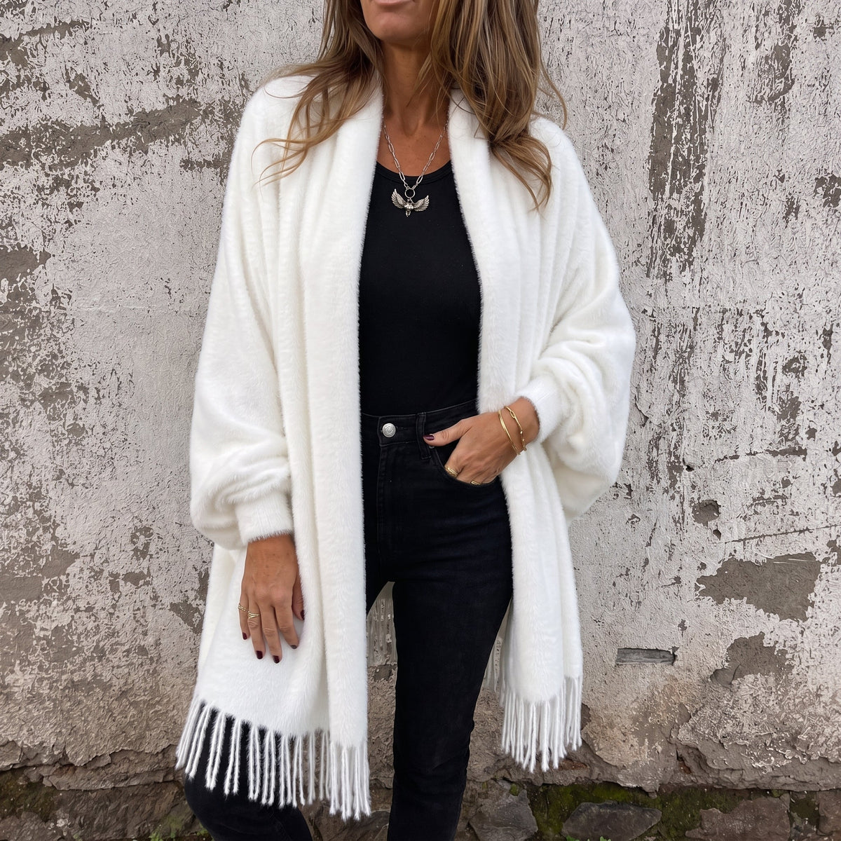 Olivia - Women's Oversized Open Front Wrap Cardigan