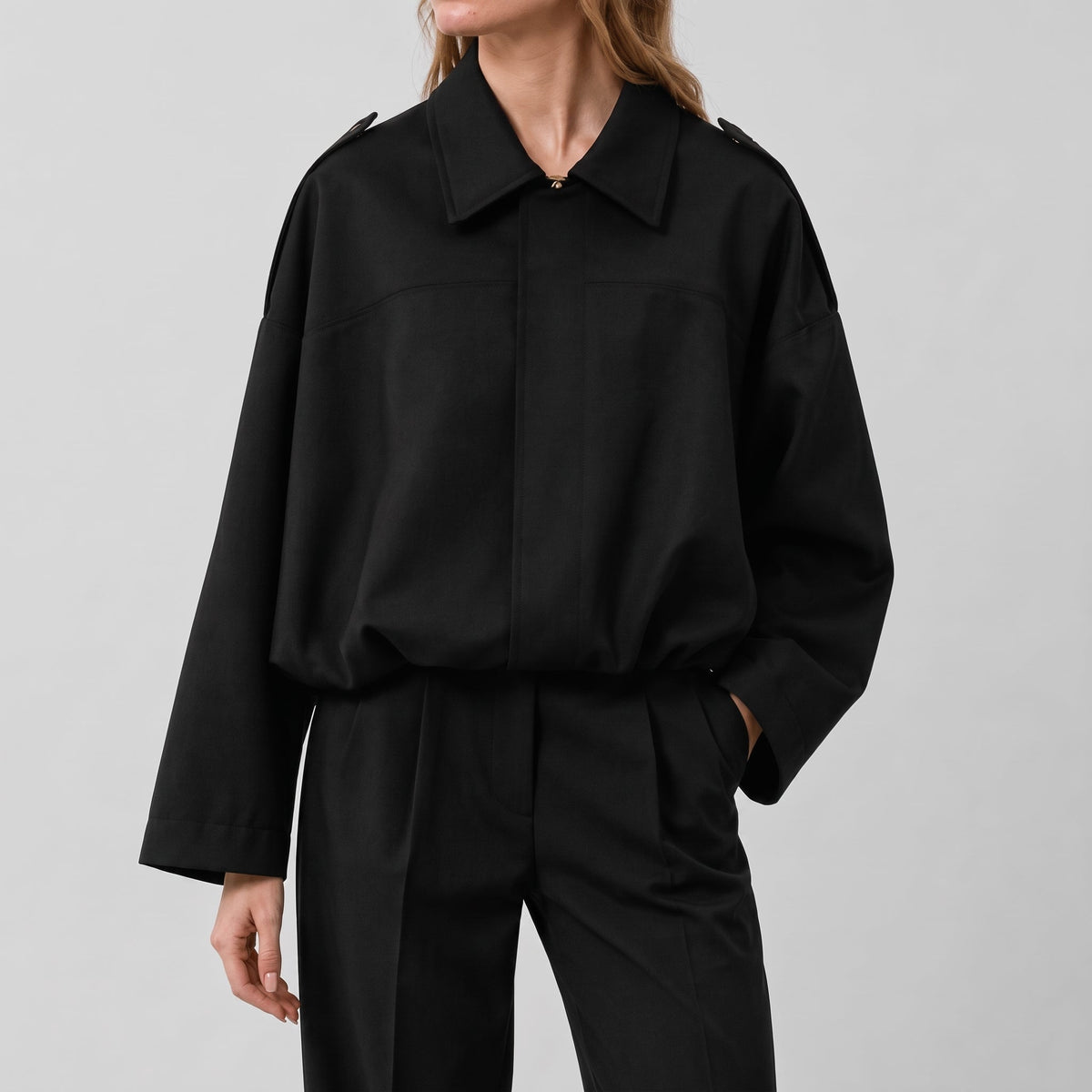 Olivia - Women's Vintage Dropped Shoulder Suede Bomber Jacket