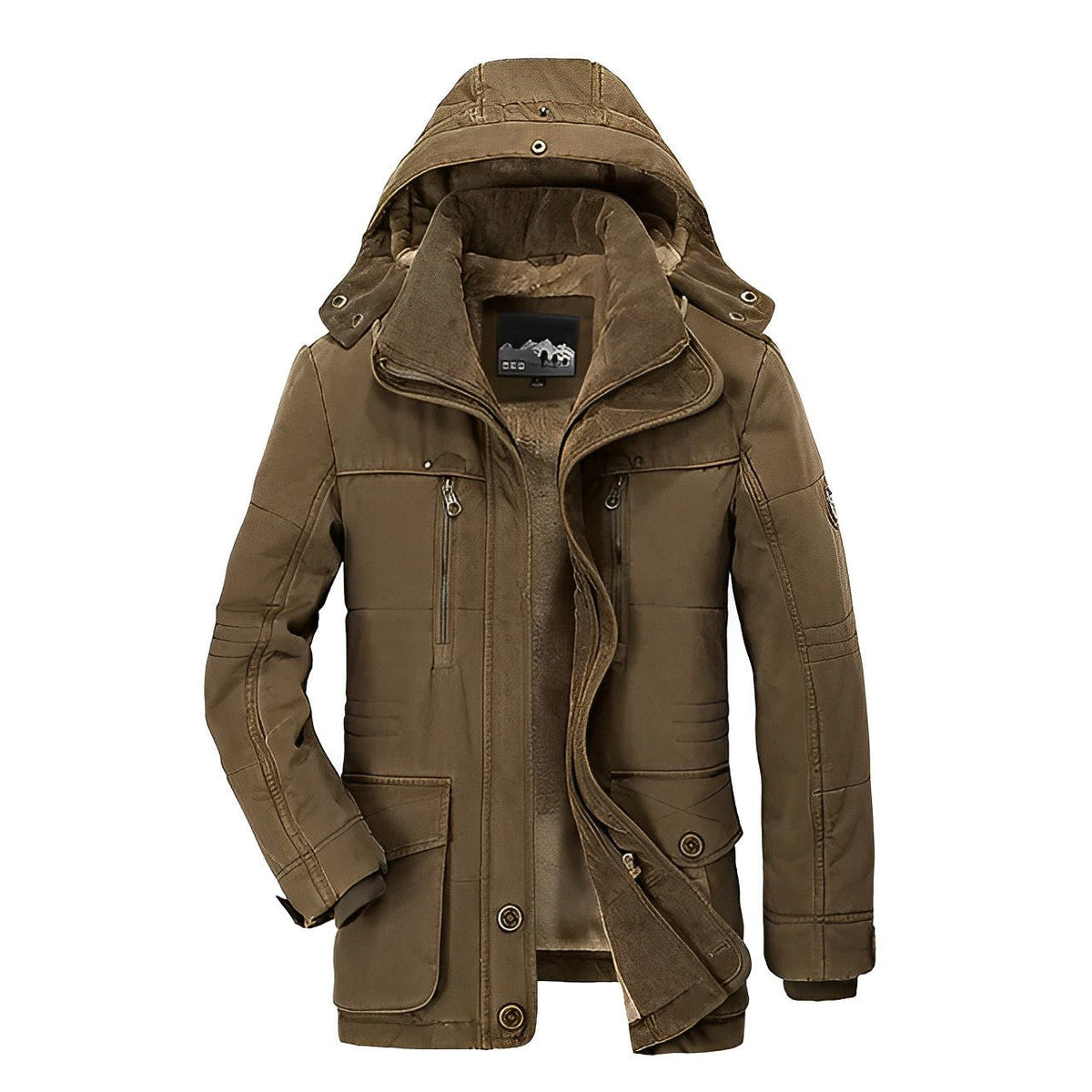 Reinhold - Classic Winter Coat with Stand-up Collar