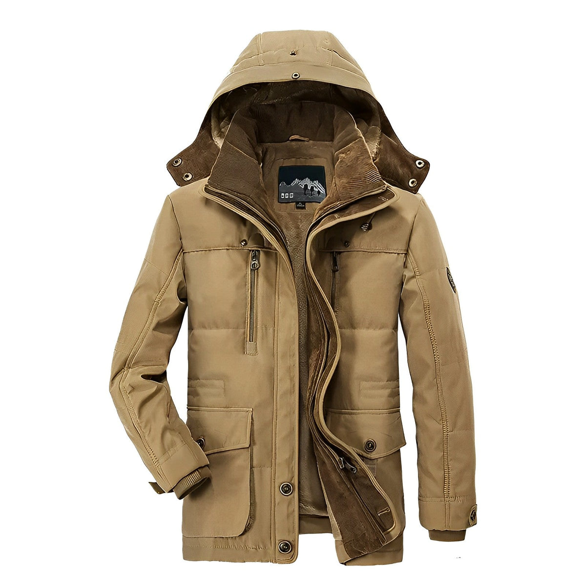 Reinhold - Classic Winter Coat with Stand-up Collar
