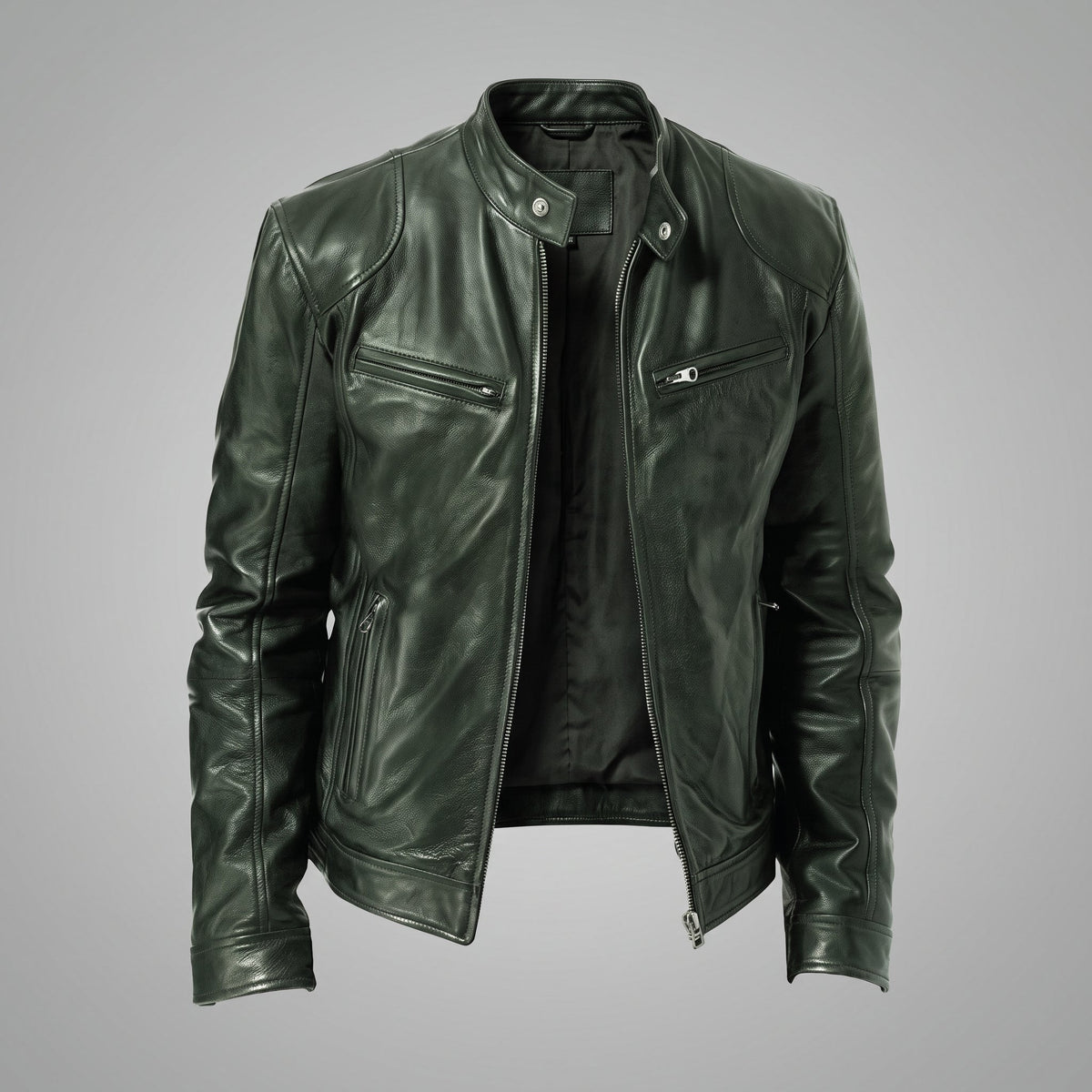 Siegfried - Men's Band Collar Transitional Multi-Pocket Jacket