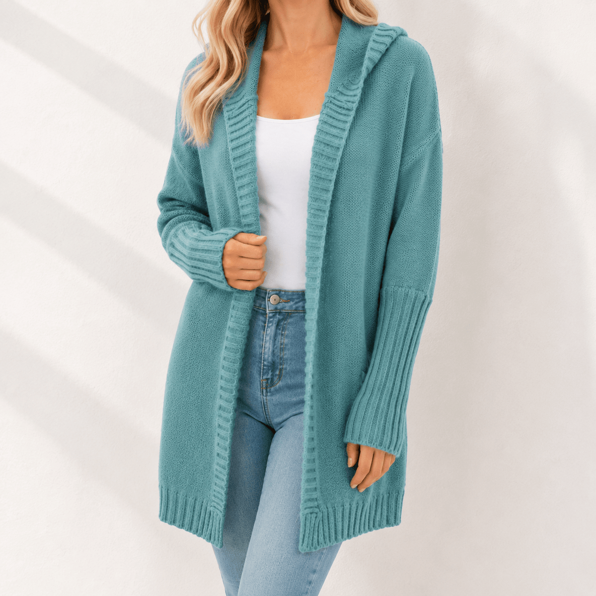 Sophie - Women's Oversized Hooded Knit Cardigan